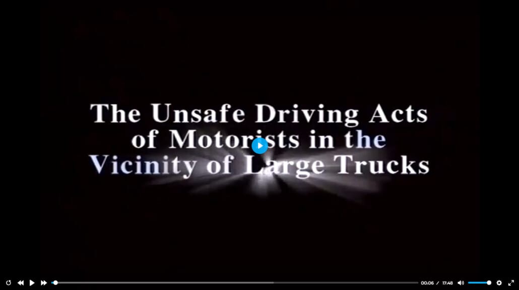 Unsafe Driving Acts of Motorists in the Vicinity of Large Trucks
