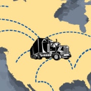 Truck on a Map of North America - Online Training - Infinit-I Workforce Solutions