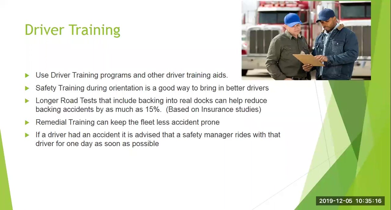 Characteristics of Great Trucking Companies Driver Training