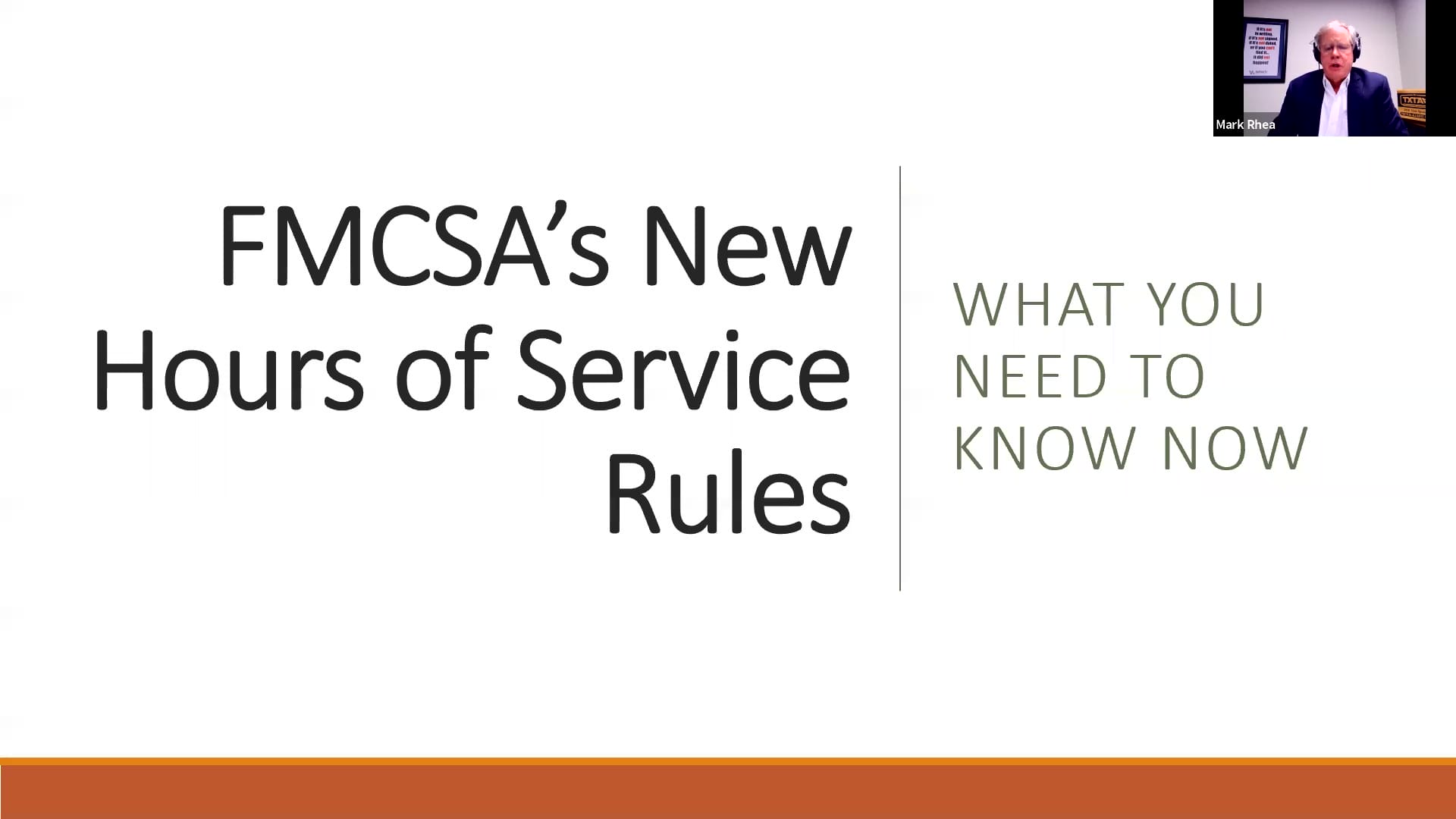 FMCSA Hours of Service HOS Rules