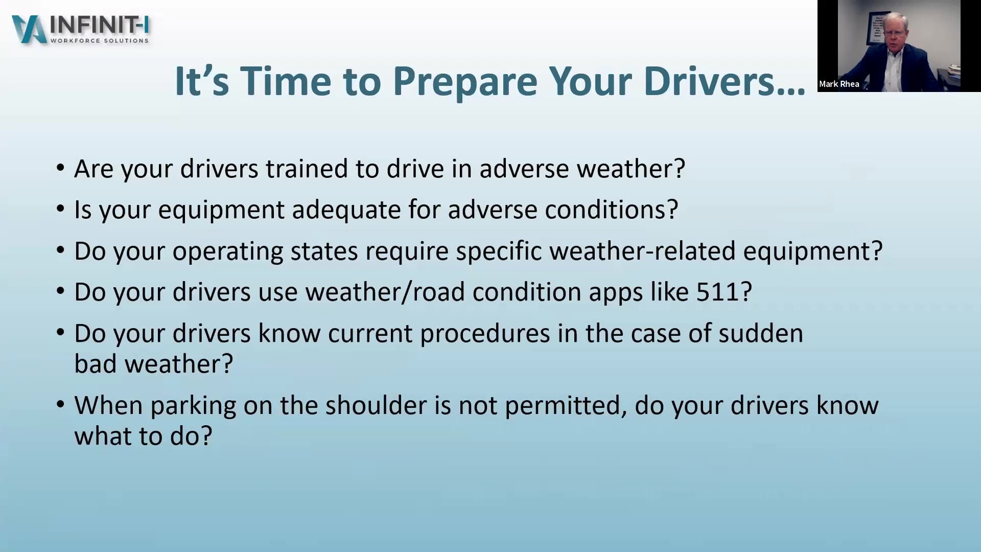 Fleet Preparedness for Adverse Weather Conditions Prepare Your Drivers
