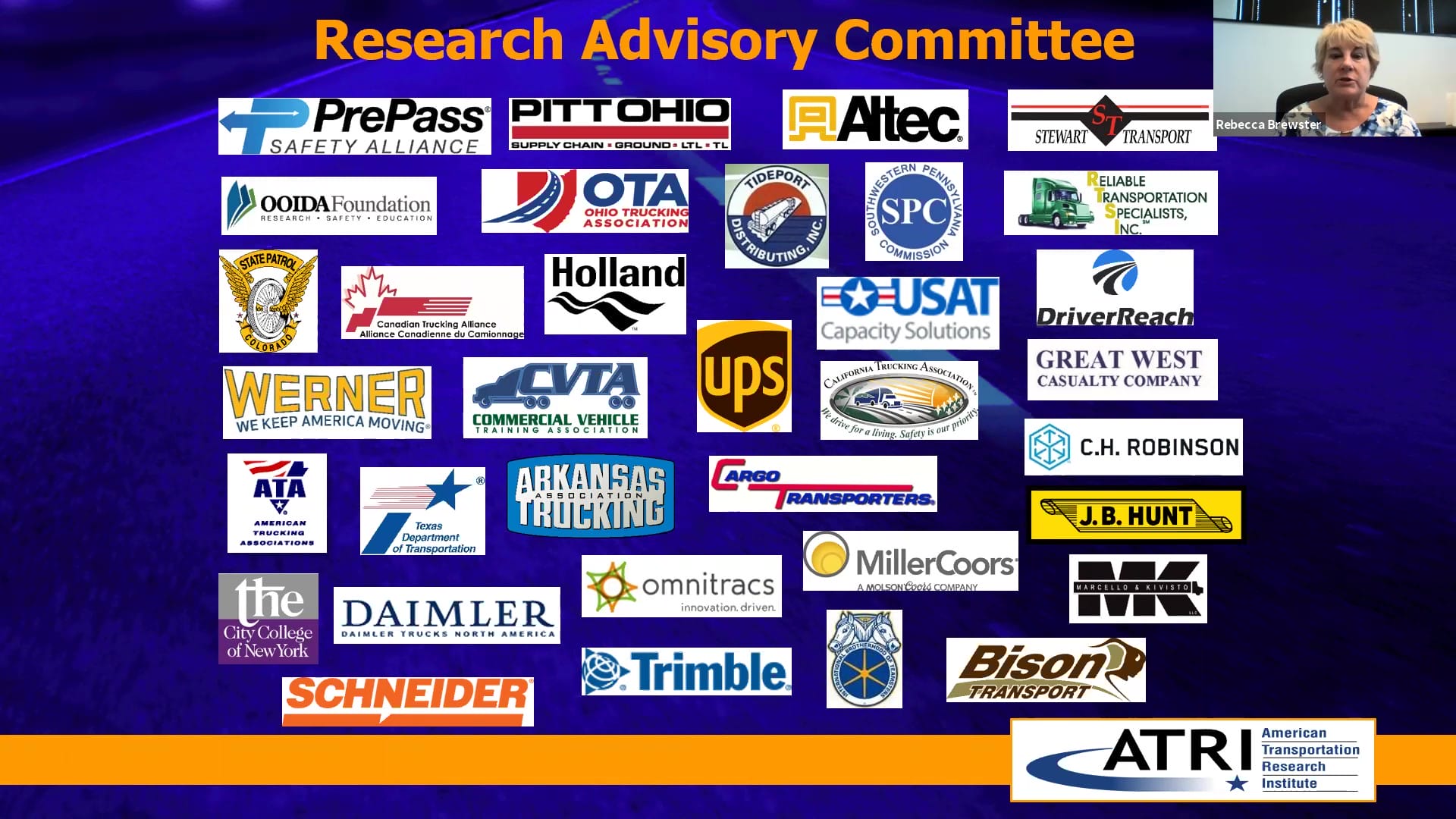 Trucking Industry Concerns 2020 from ATRI Research Advisory Commitee