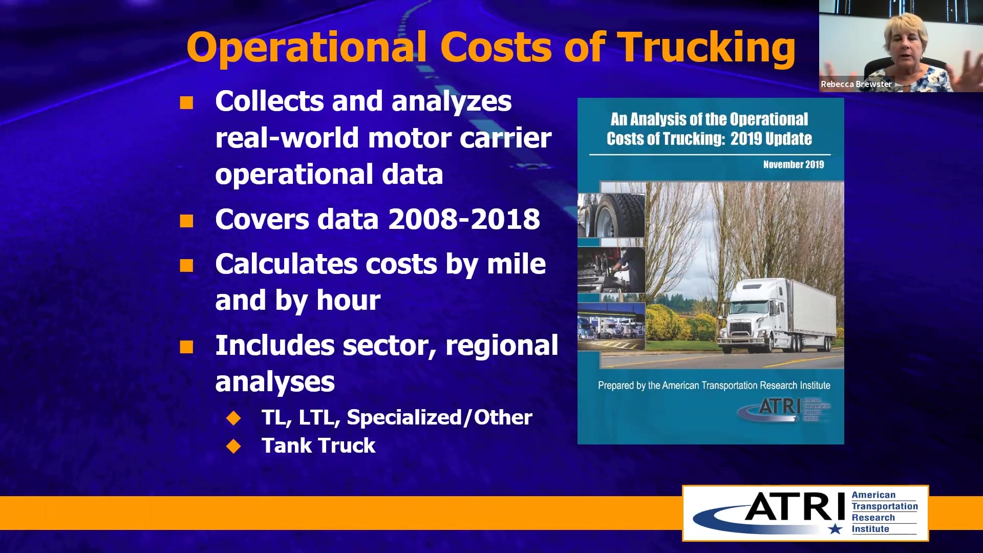 Trucking Industry Concerns 2020 from ATRI Operational Costs of Trucking