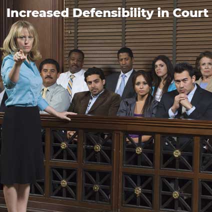 Increased Defensibility in Court