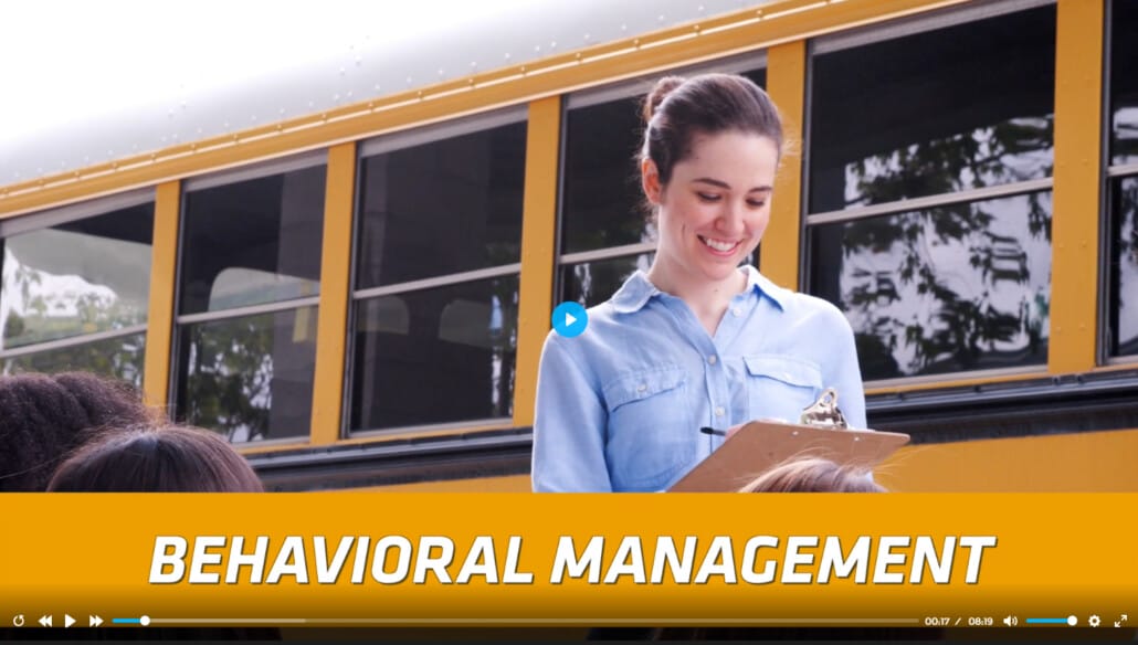 Transporting Students with Disabilities: 09. Behavioral Management