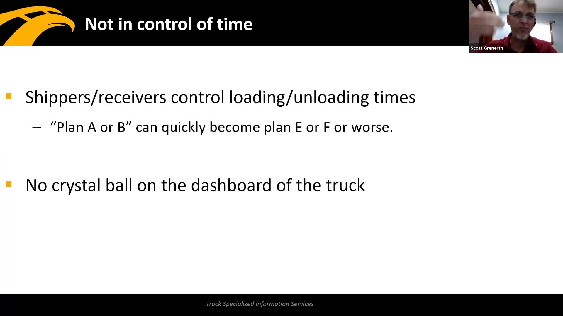 Truckers Not In Control of Time