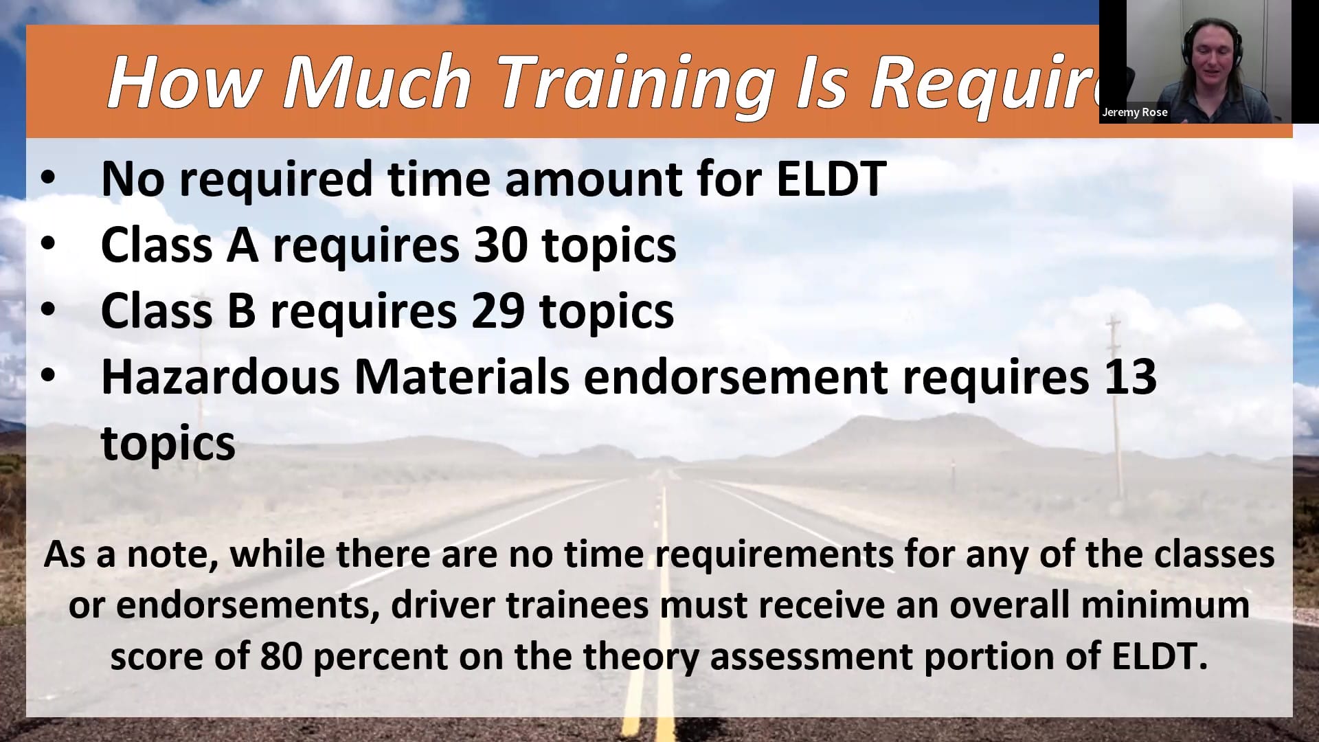 ELD Training for Trucking ELDT Training Topics