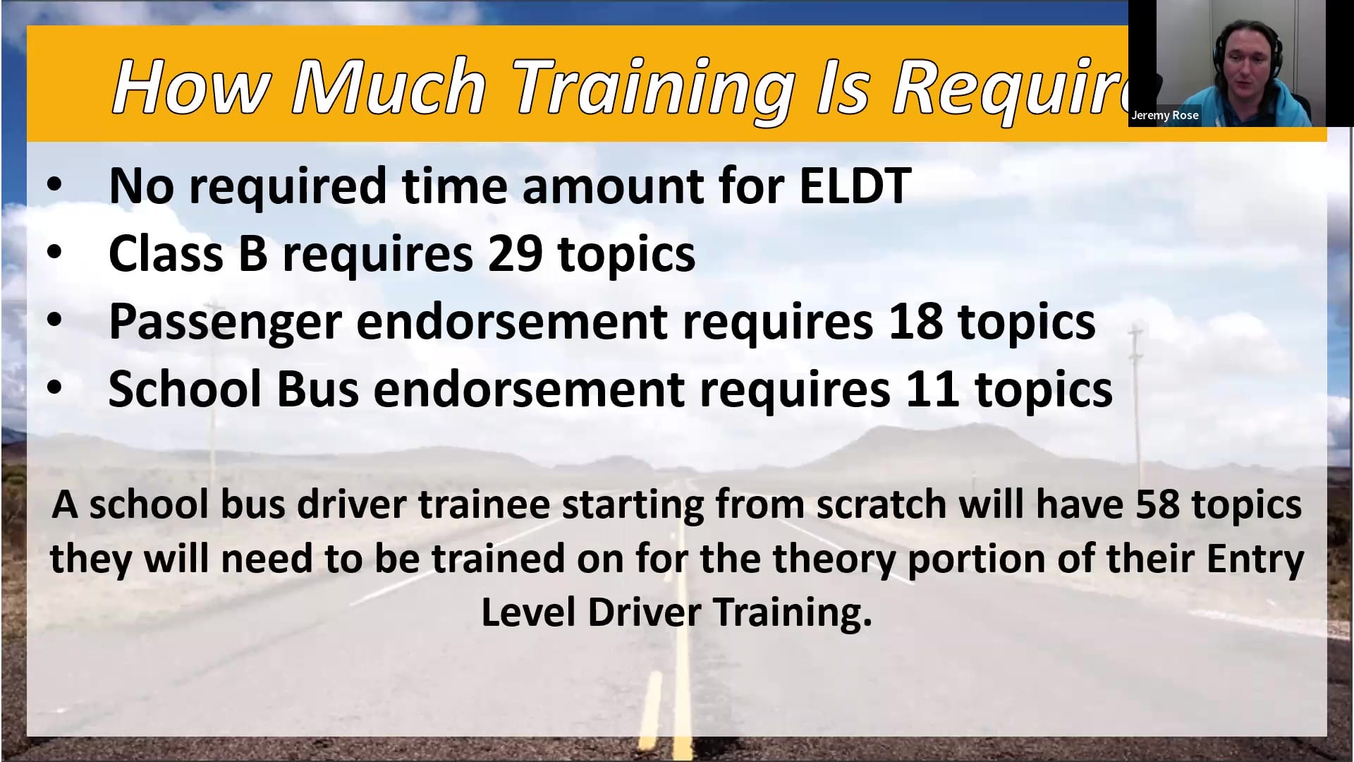 Entry Level Driver Training for Student Transportation ELD Training FMCSA Training