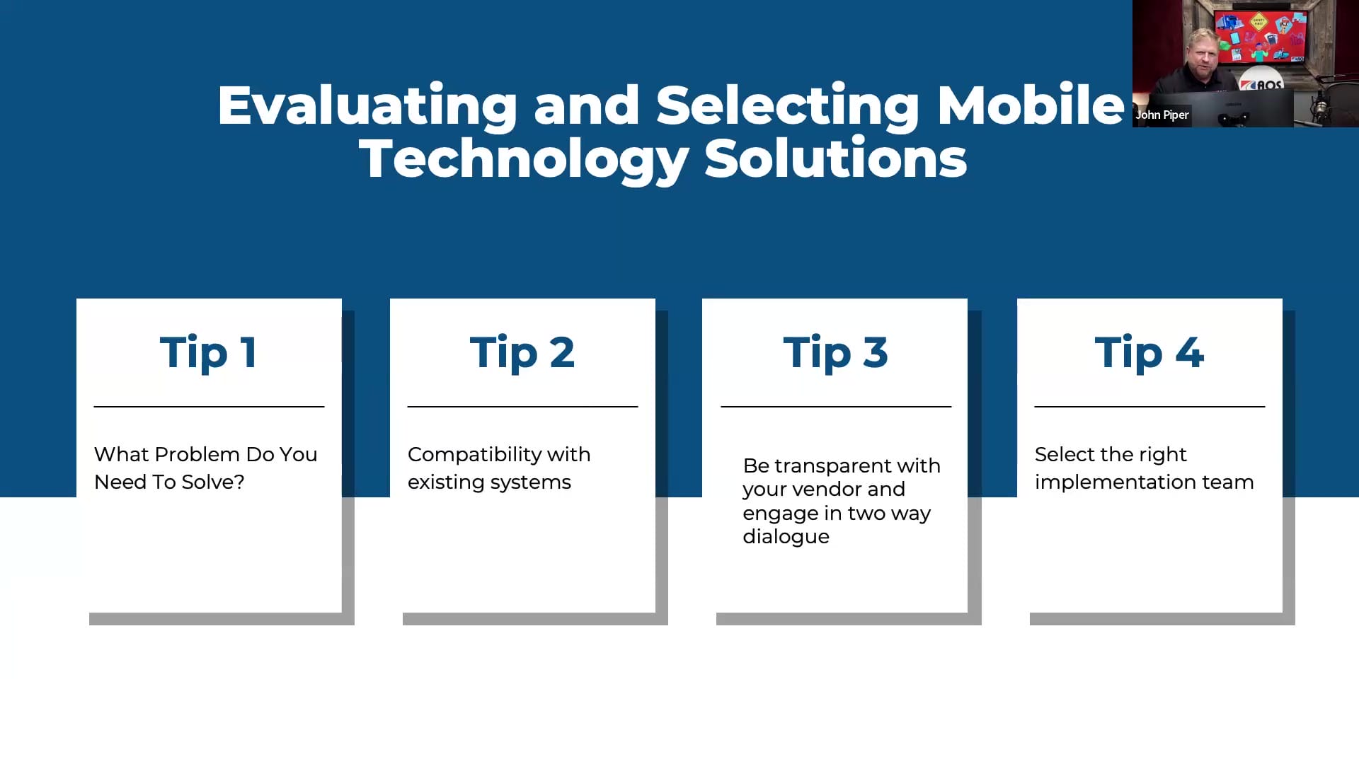 Evaluation Selecting Mobile Technology for Trucking