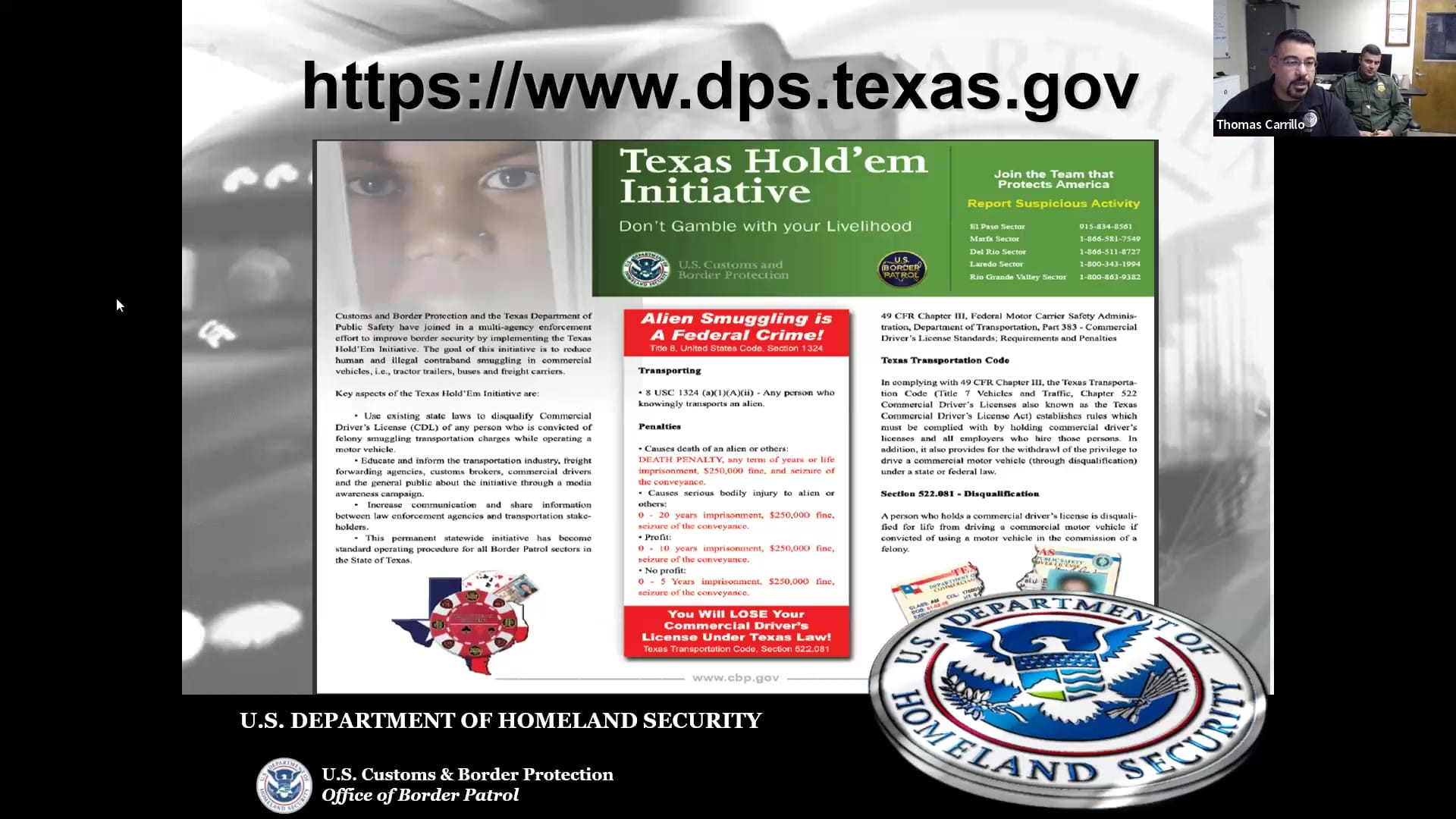 US Border Patrol Website DPS Texas Gov
