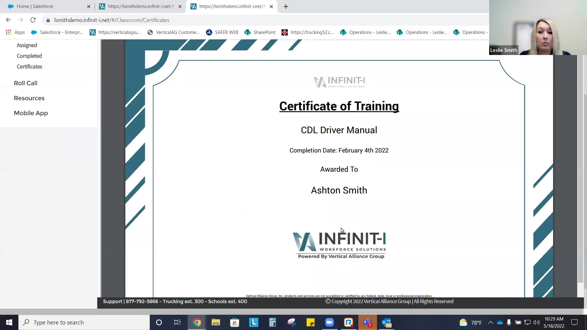 ELDT Certificate of Training