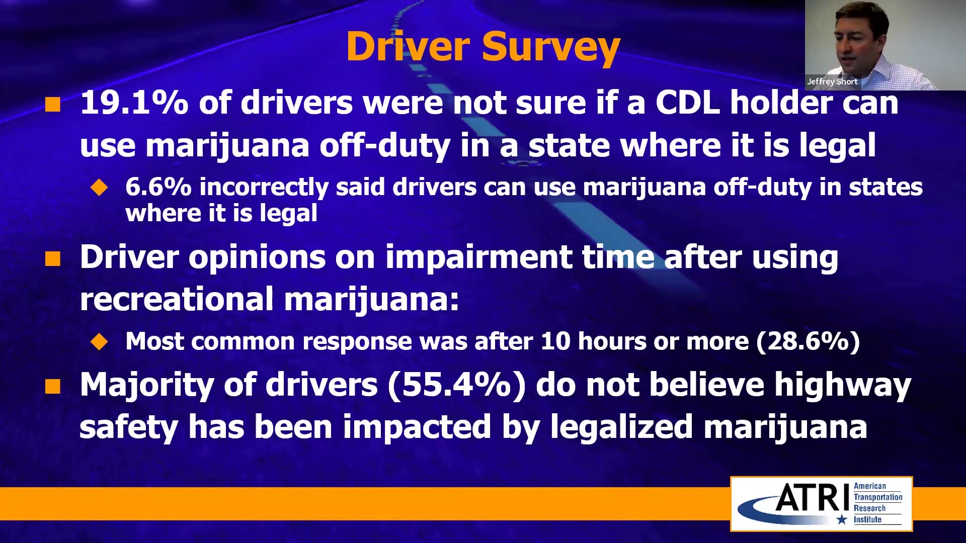 Driver Survey on Marijuana