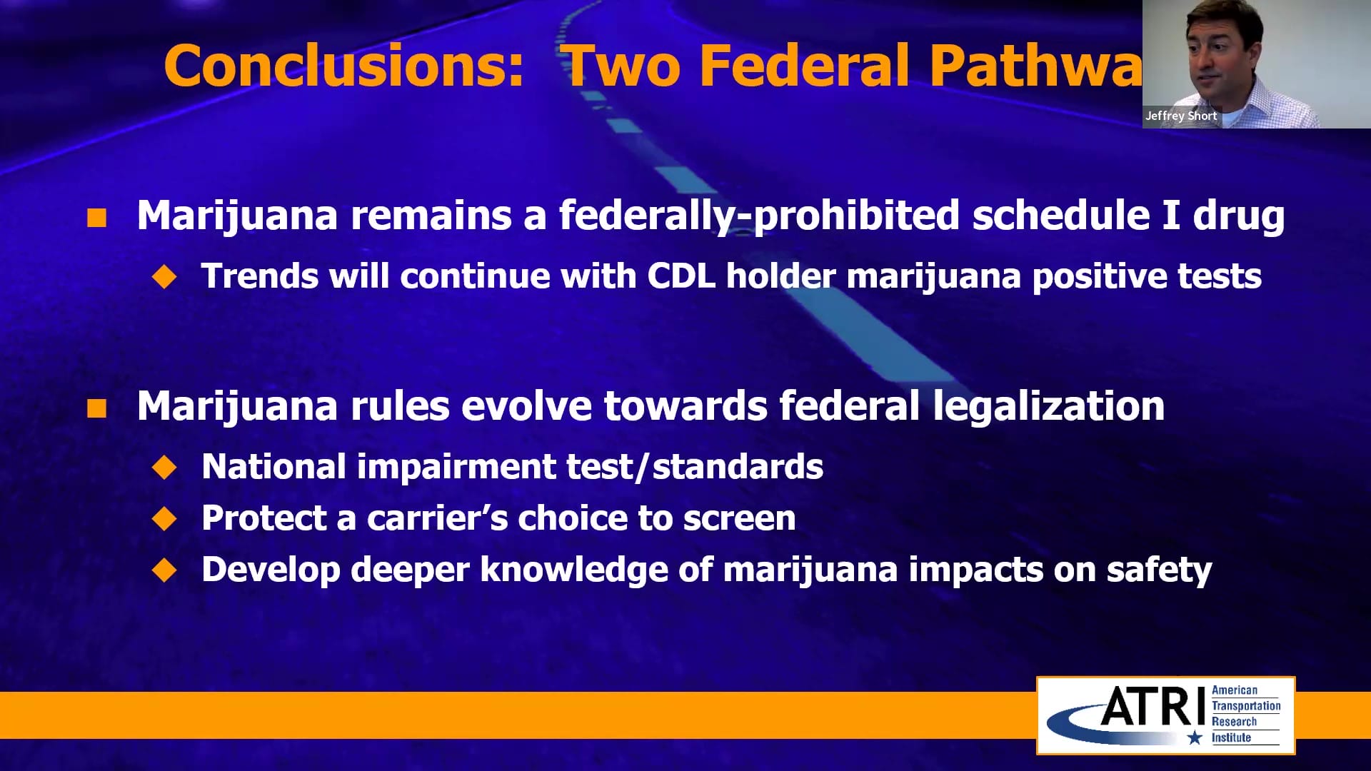 Marijuana Conclusions Two Federal Pathways