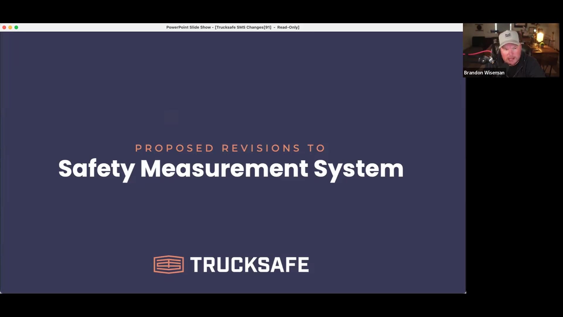 Proposed Revisions Safety Measurement System Trucksafe