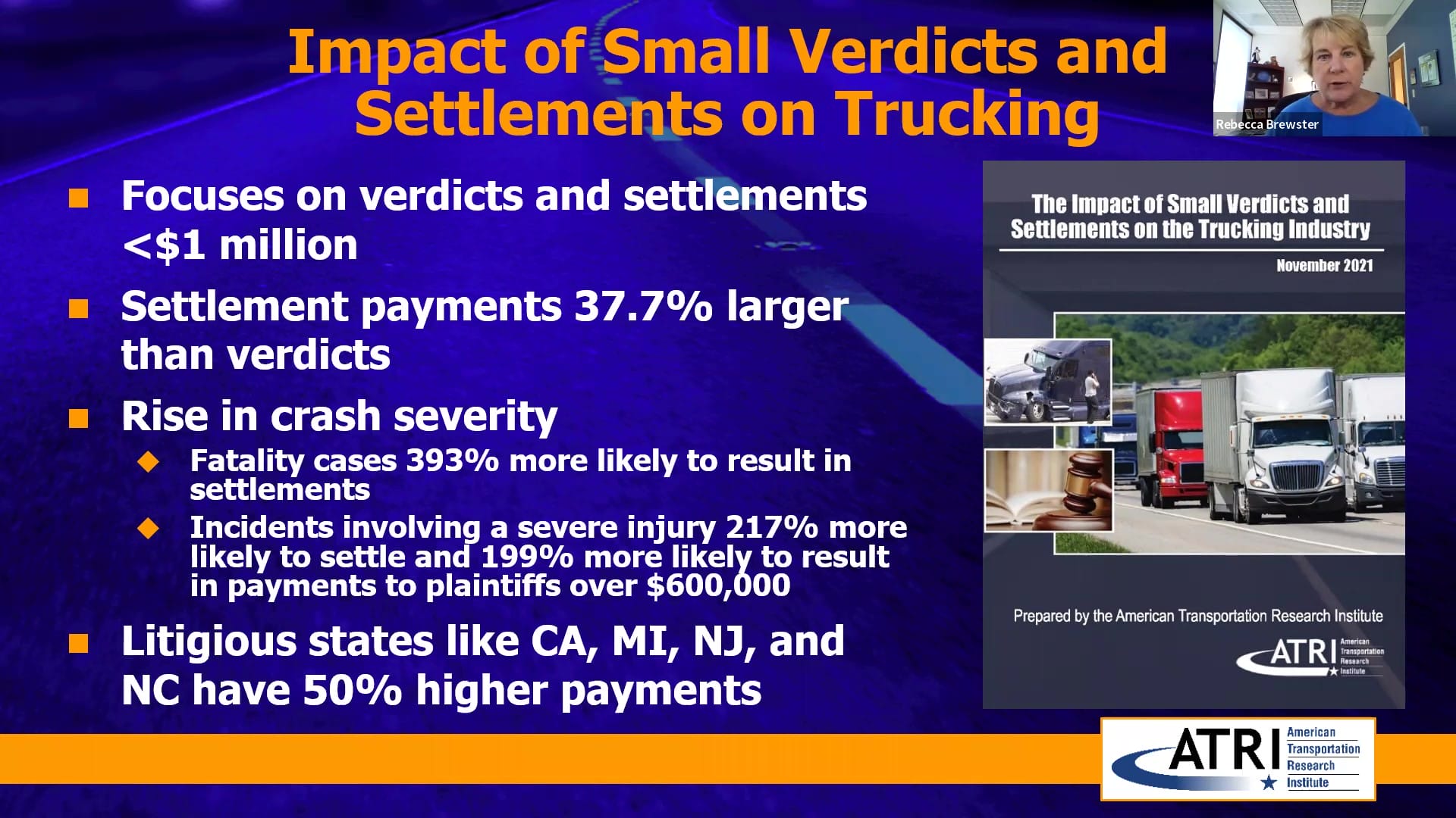 Impact Small Verdicts Settlements Trucking