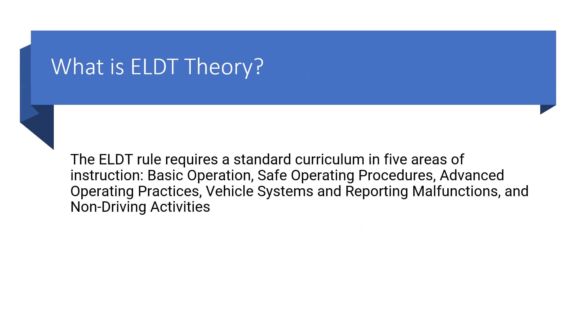 What is ELDT Theory