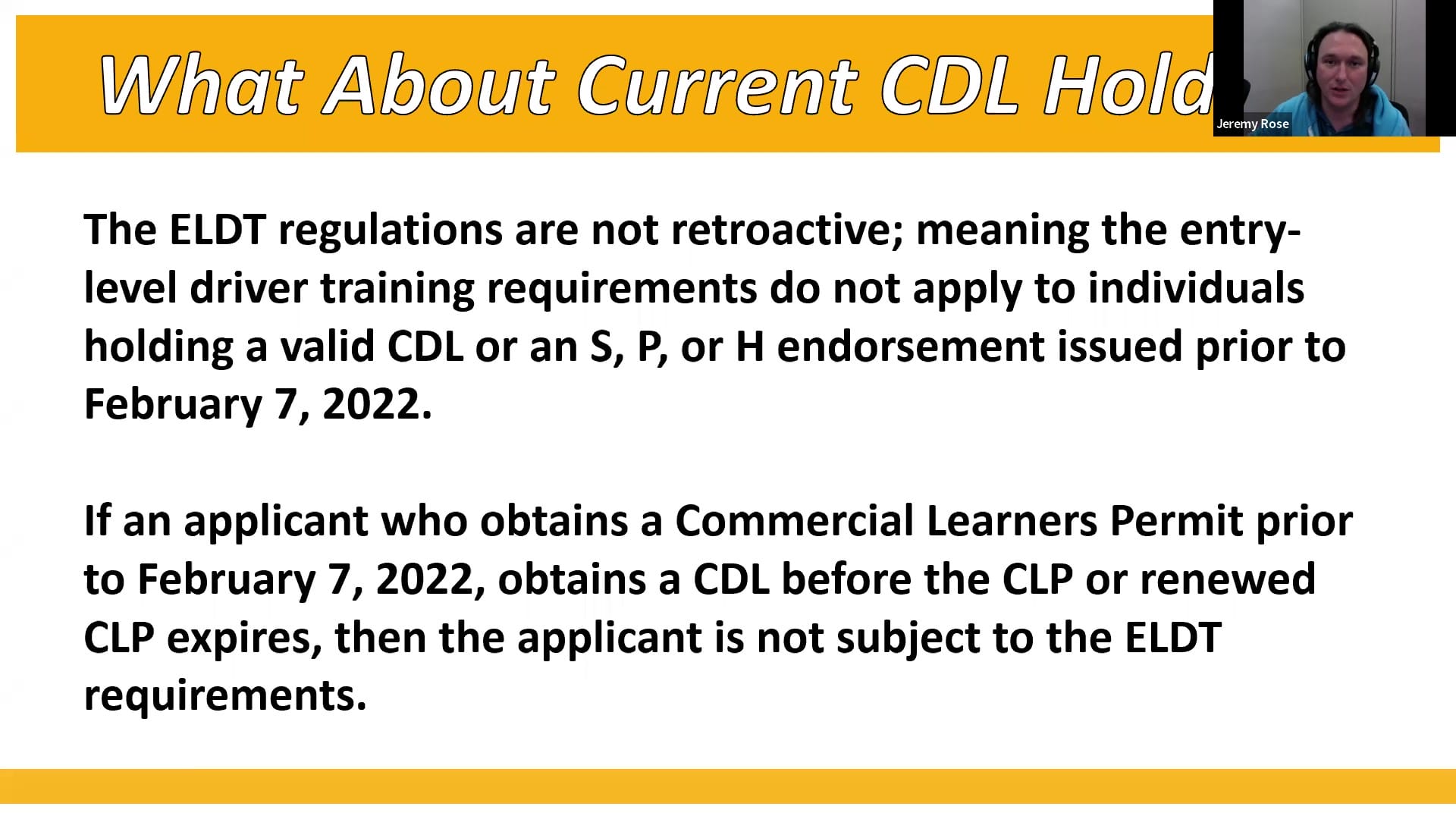 Entry Level Driver Training for Student Transportation ELDT Regulations For CDL Holders
