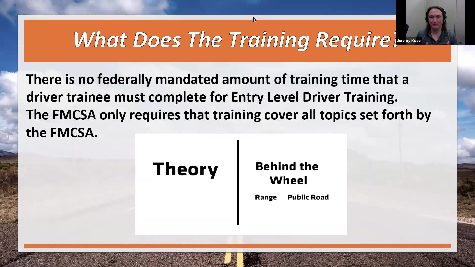 Entry Level Driver Training for Trucking ELDT Training Required