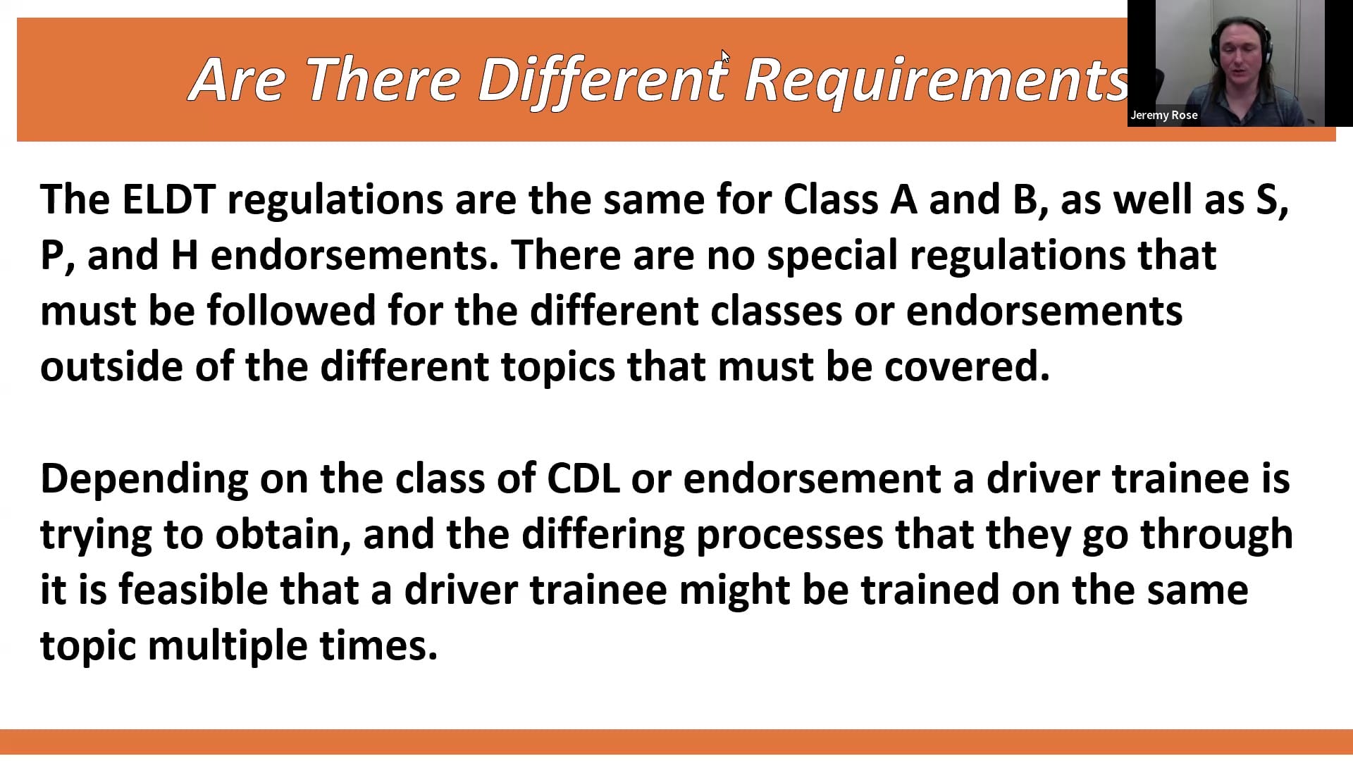 Entry Level Driver Training for Trucking ELDT Training Requirements