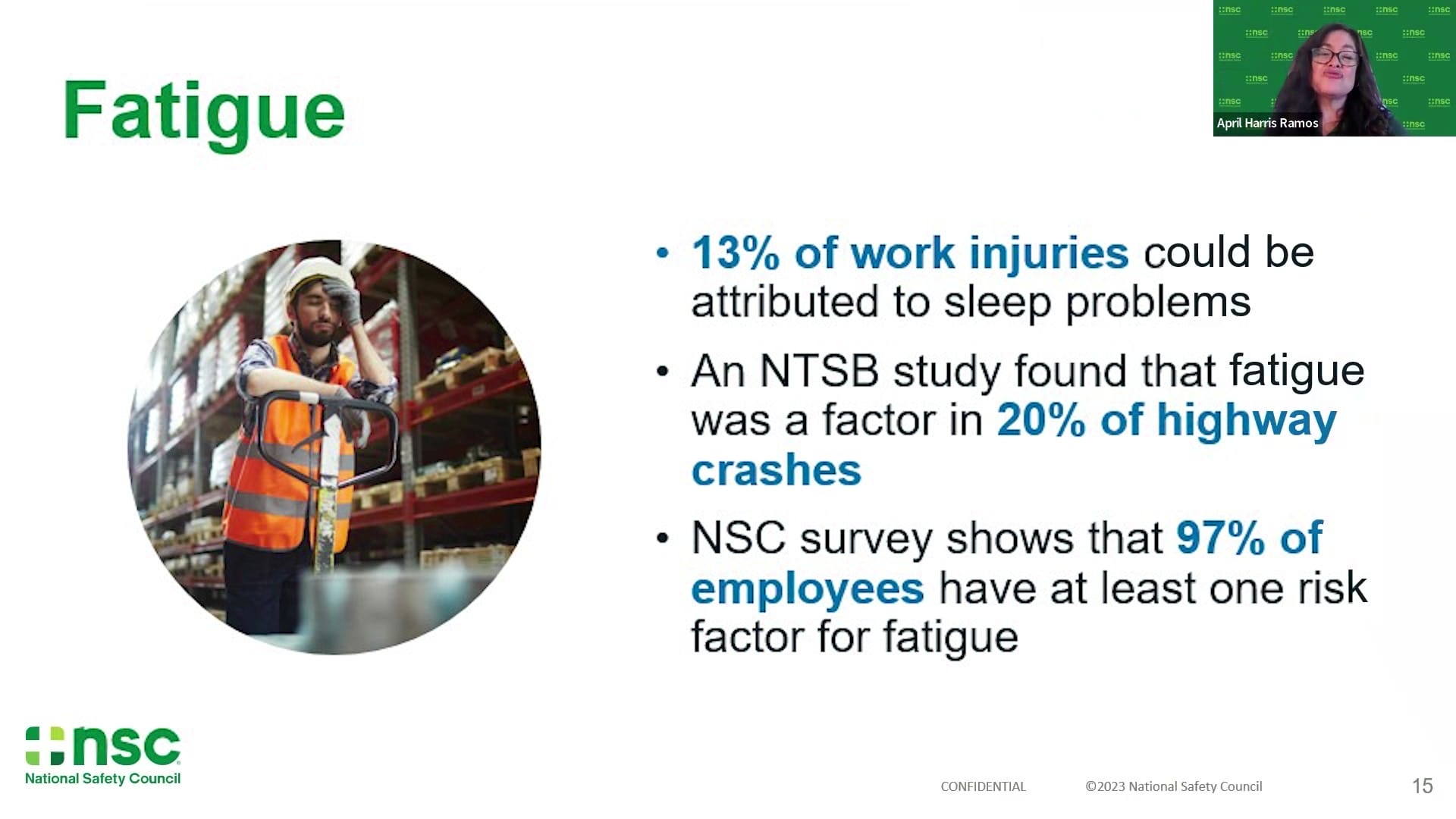 National Safety Council Presentation Safety Culture Drowsy Fatigue