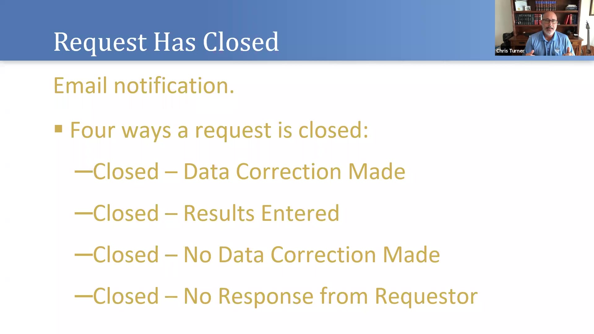 DataQ Request Closed