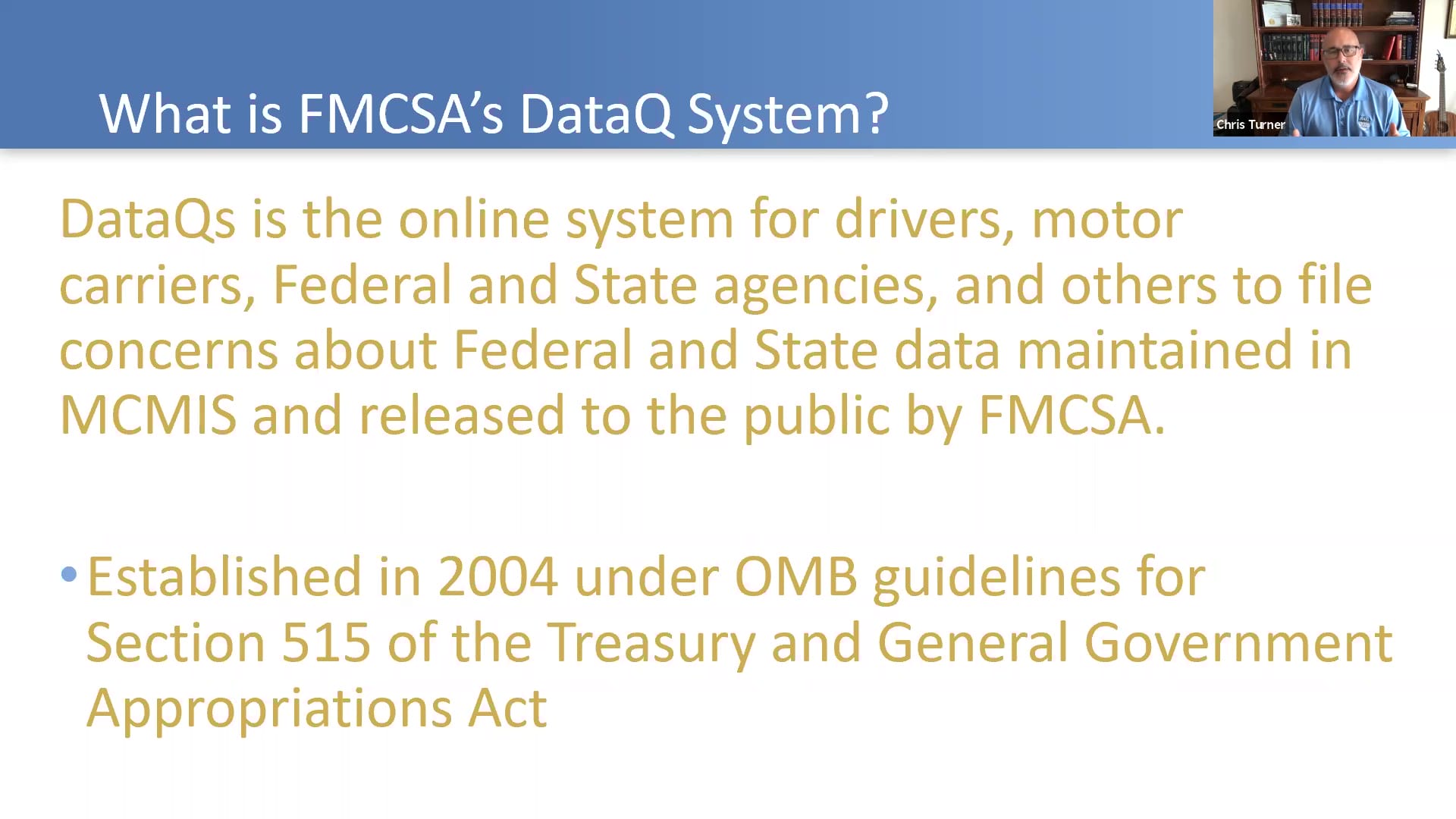 FMCSA DataQ System