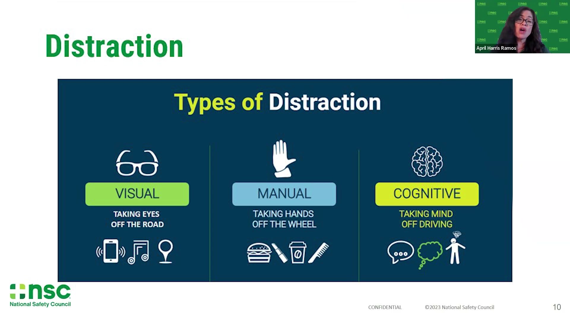 National Safety Council Presentation Safety Culture Distractions