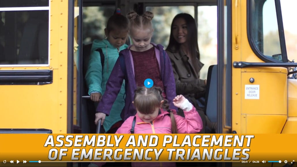 School Bus - Assembly and Placement of Emergency Triangles