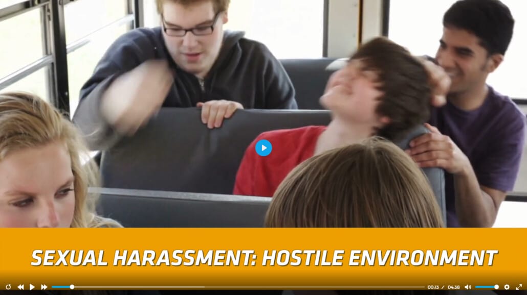 School Bus - Sexual Harassment - Hostile Environment