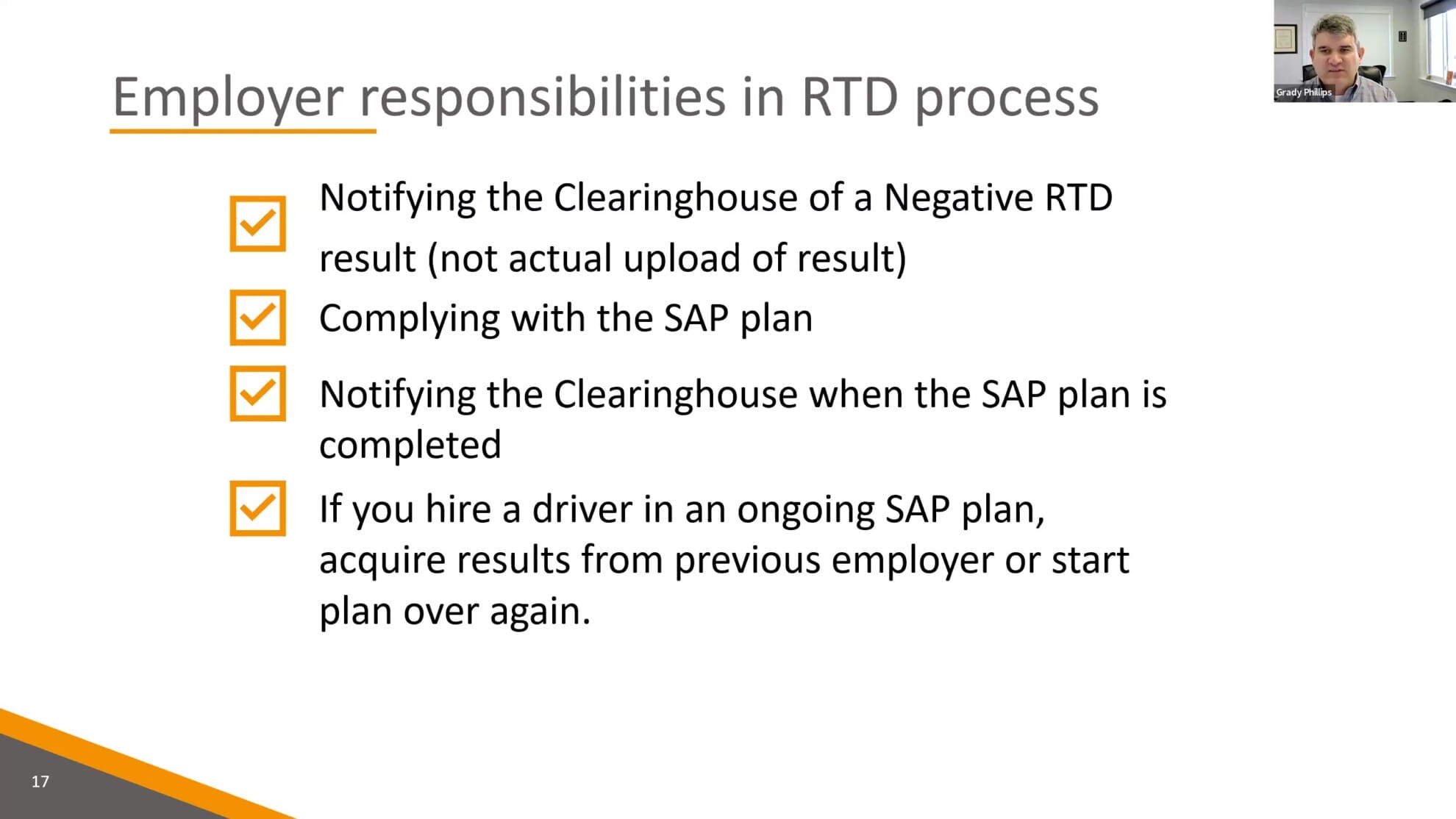 Drug Clearinghouse RTD Process Pro Tips Employer Responsibilities