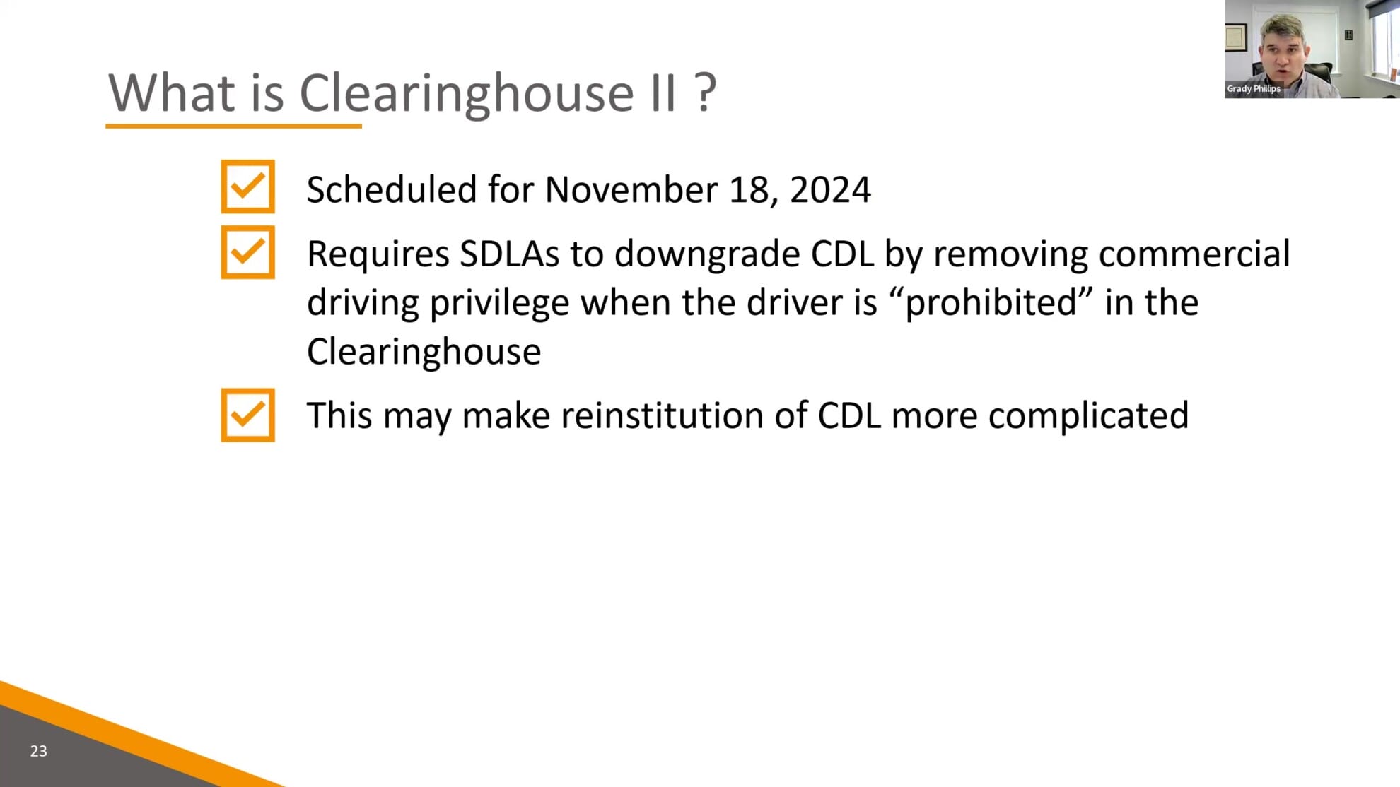Drug Clearinghouse II