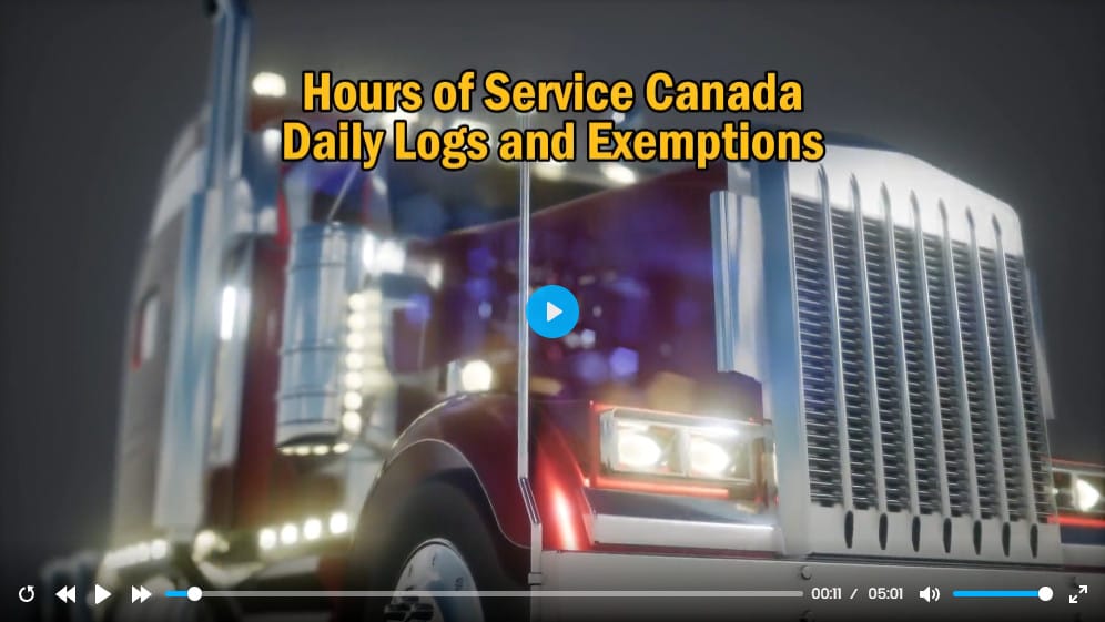 Canadian Hours of Service – Part 7 – Daily Logs and Exemptions
