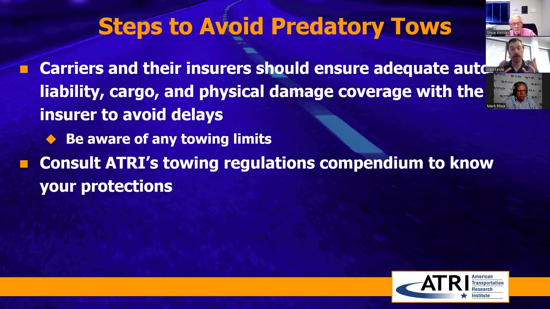 ATRI’s Research on Predatory Towing Steps to Avoid Predatory Tows