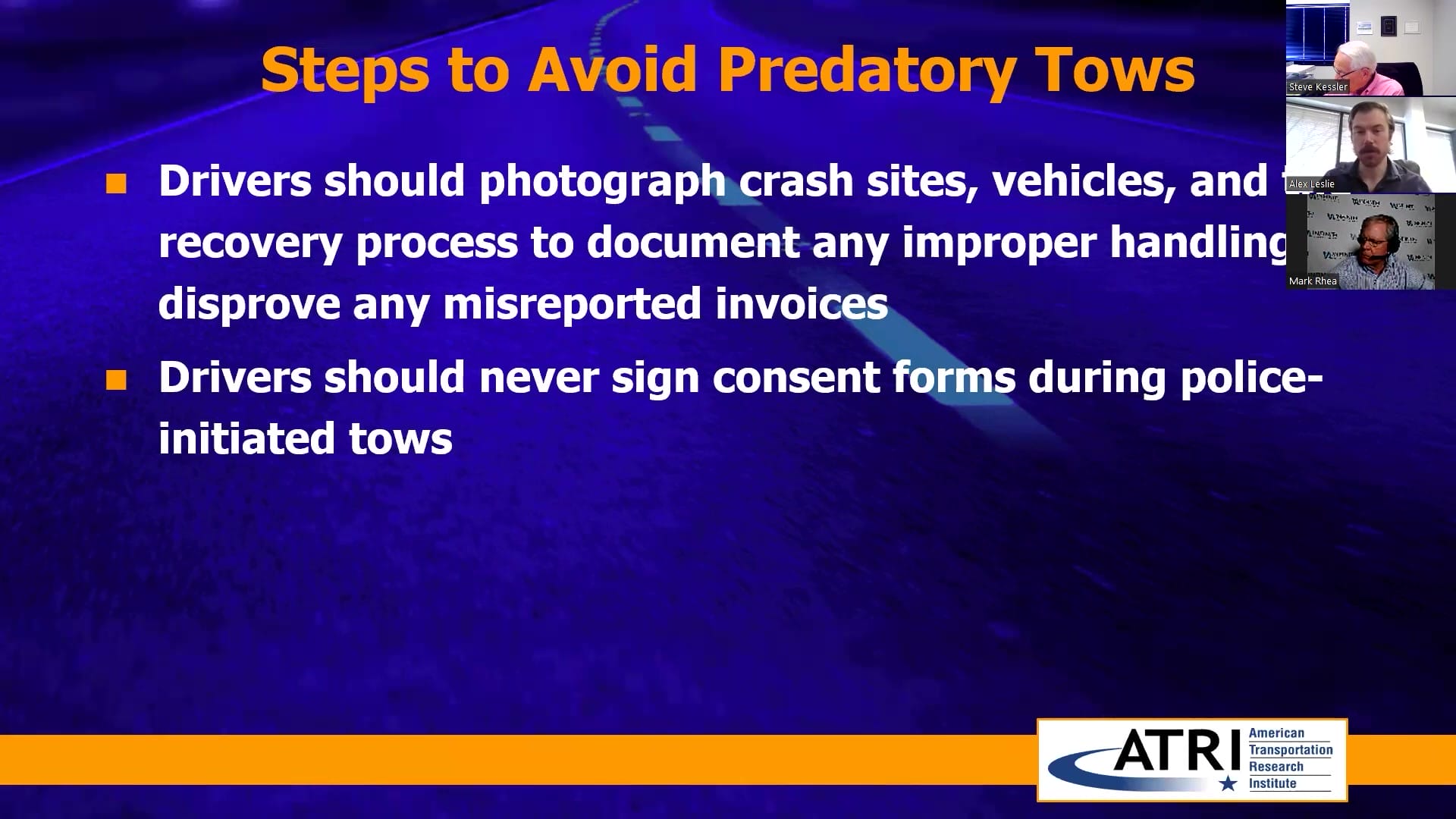 ATRI’s Research on Predatory Towing Steps to Avoid Predatory Tows