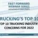 Fast Forward Expert Roundtable #37: Top 10 Trucking Industry Concerns for 2022